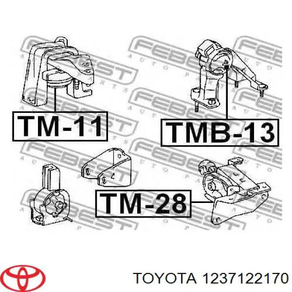 Coxim (suporte) traseiro de motor Toyota 1237122170 preço, a partir de 36,20 USD
