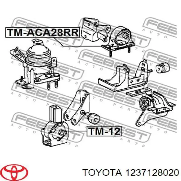 Coxim (suporte) traseiro de motor Toyota 1237128020 preço, a partir de 28,34 USD