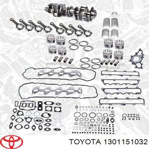 Kit de anéis de pistão de motor, 1ª reparação ( + 0,25) Toyota 1301151032 preço, a partir de 117,04 USD