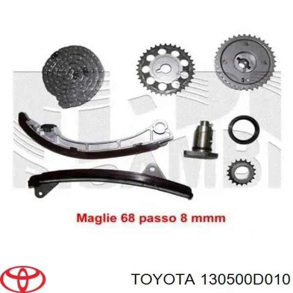 Engrenagem de cadeia de roda dentada da árvore distribuidora de admissão de motor Toyota 130500D010 preço, a partir de 112,02 USD