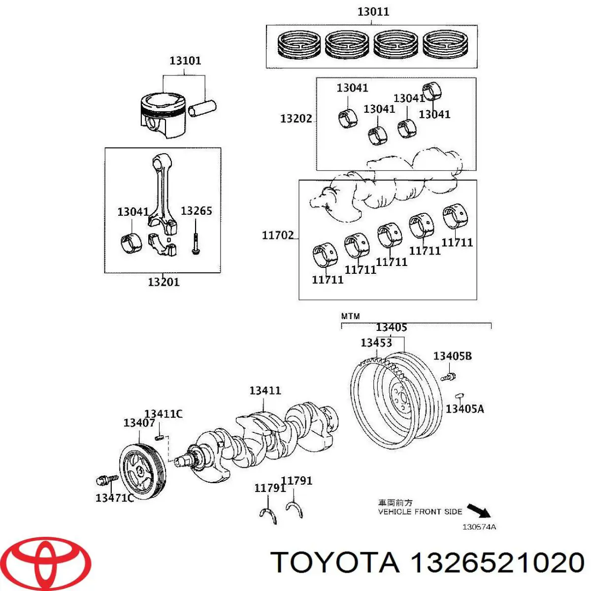 Parafuso de biela Toyota 1326521020 preço, a partir de 9,50 USD