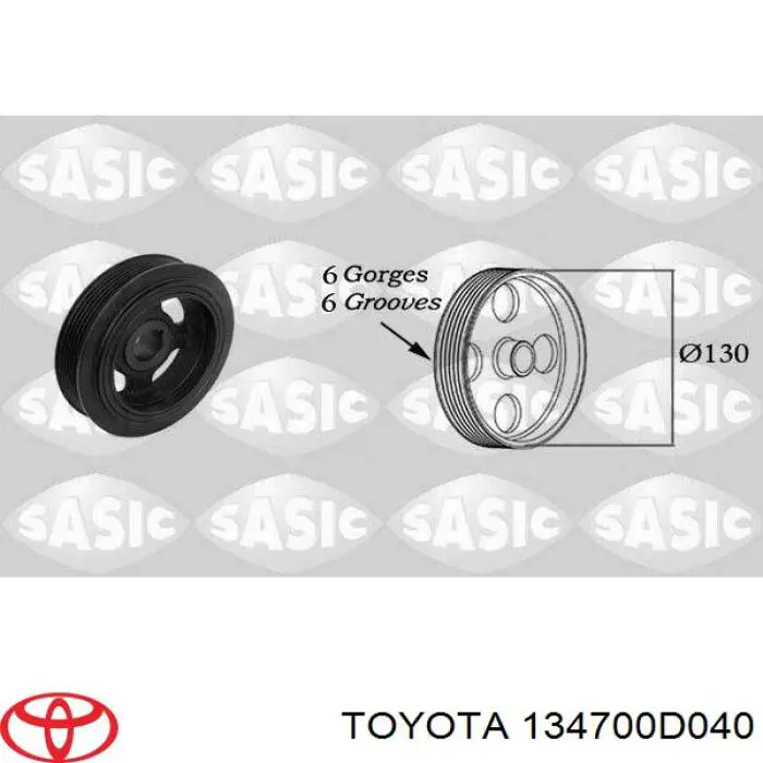 134700D040 Toyota Polia de cambota