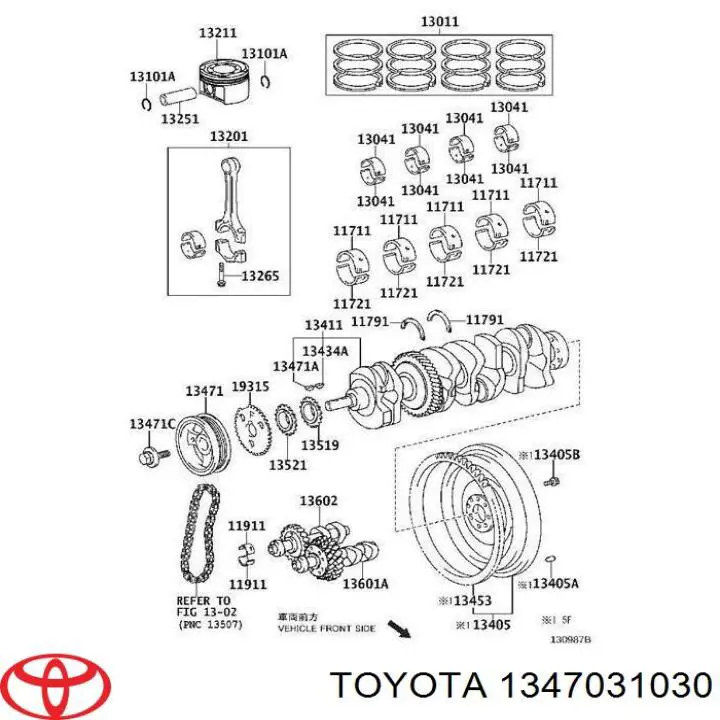 Polia de cambota Toyota 1347031030 preço, a partir de 64,52 USD