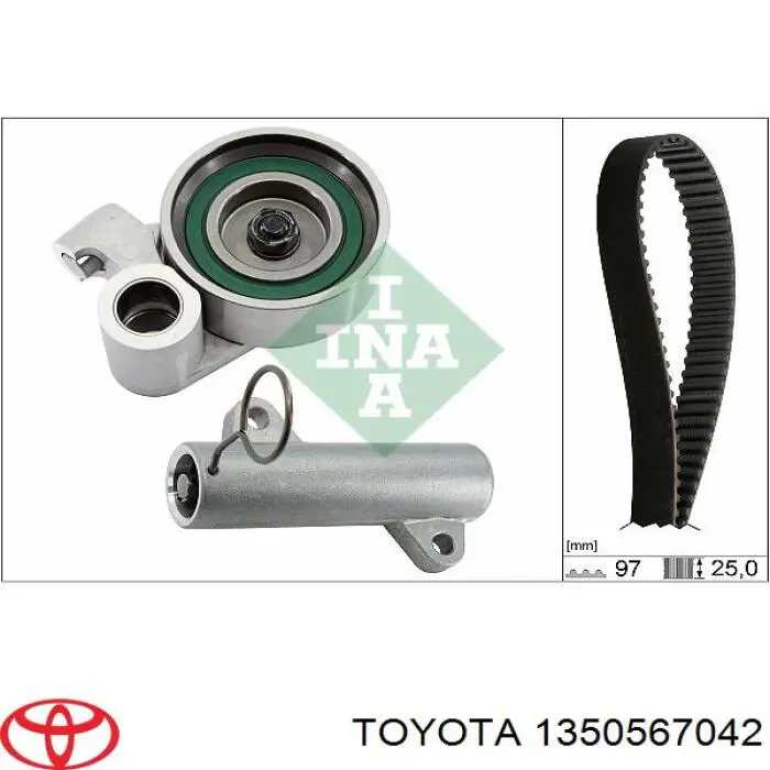 Rolo de reguladora de tensão da correia do mecanismo de distribuição de gás Toyota 1350567042 preço, a partir de 31,87 USD