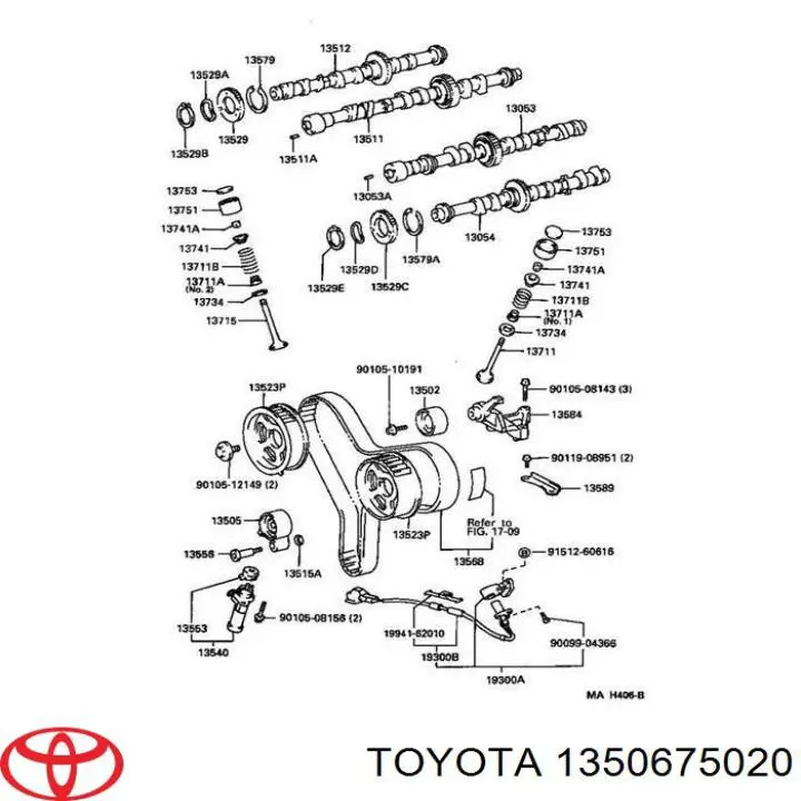 1350675020 Toyota Cadeia do mecanismo de distribuição de gás