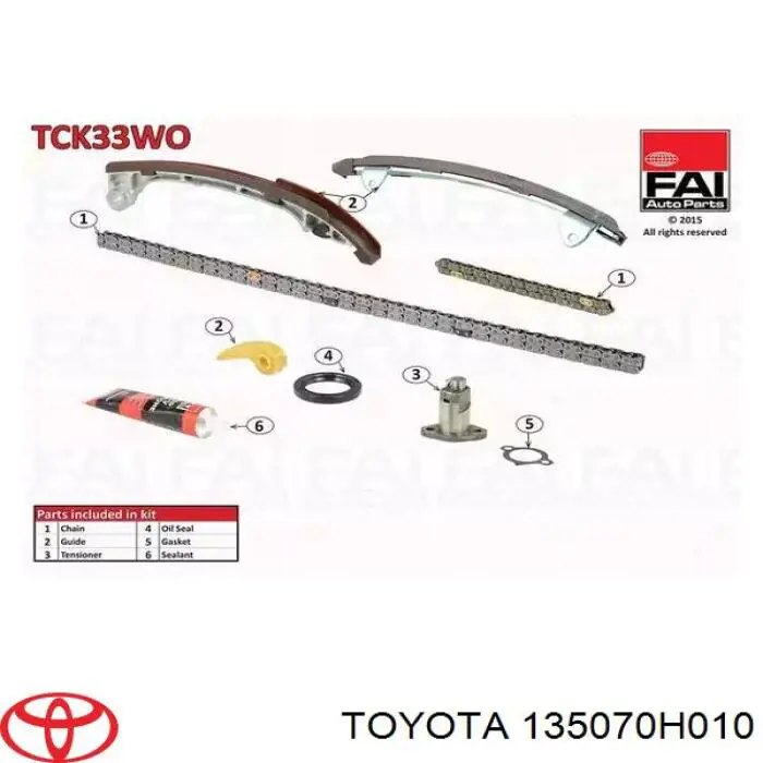 135070H010 Toyota Cadeia do mecanismo de distribuição de gás