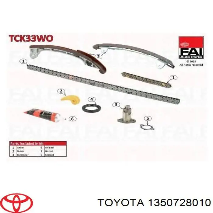 Cadeia de bomba de óleo Toyota 1350728010 preço, a partir de 65,89 USD