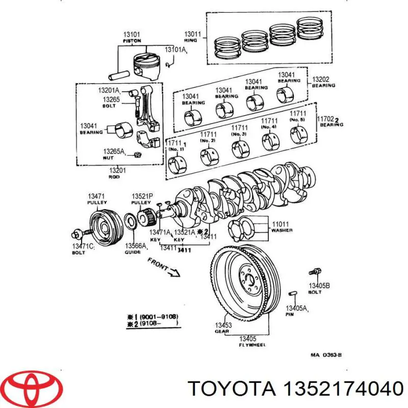 Compre 1352103030 Toyota Engrenagem de cadeia da roda dentada de acionamento de cambota de motor