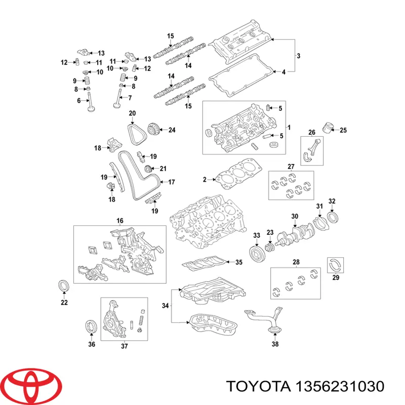 Amortecedor de cadeia do mecanismo de distribuição de gás, interno para Toyota Land Cruiser PRADO J150
