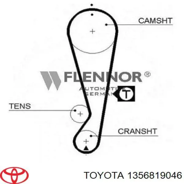 Correia do mecanismo de distribuição de gás Toyota 1356819046 preço, a partir de 48,24 USD