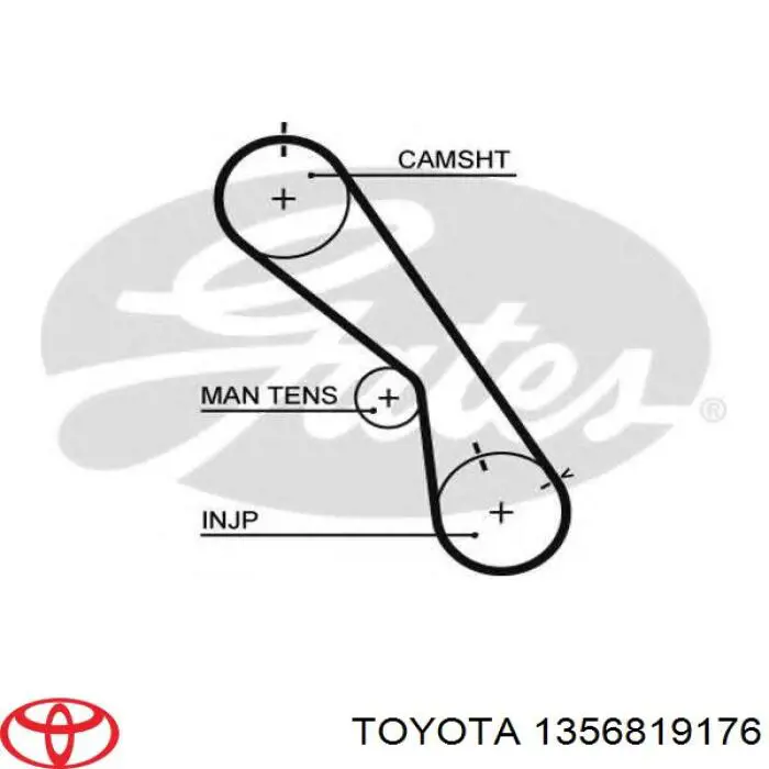 Correia do mecanismo de distribuição de gás Toyota 1356819176 preço, a partir de 41,50 USD
