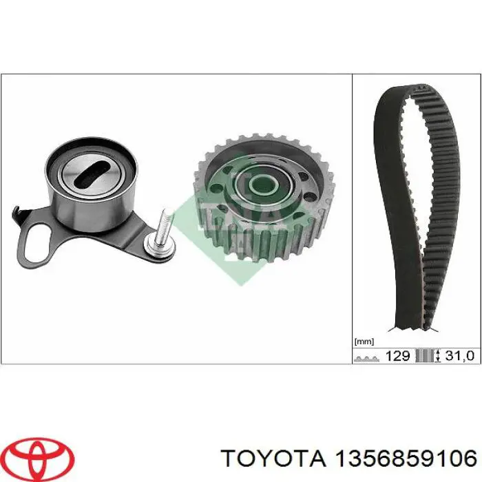 1356859106 Toyota Correia do mecanismo de distribuição de gás