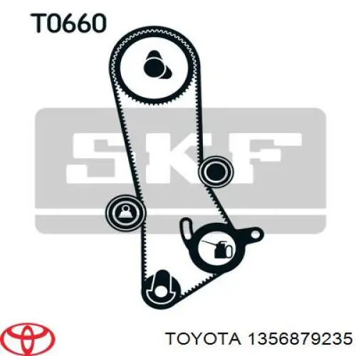 Correia do mecanismo de distribuição de gás 1356879235 Toyota