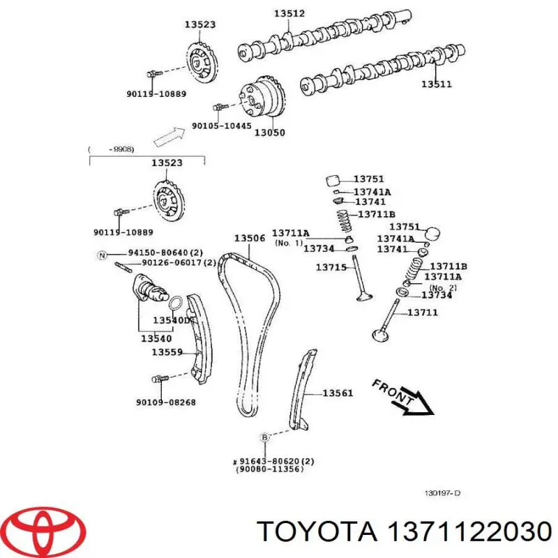 Válvula de admissão Toyota 1371122030 preço, a partir de 14,09 USD