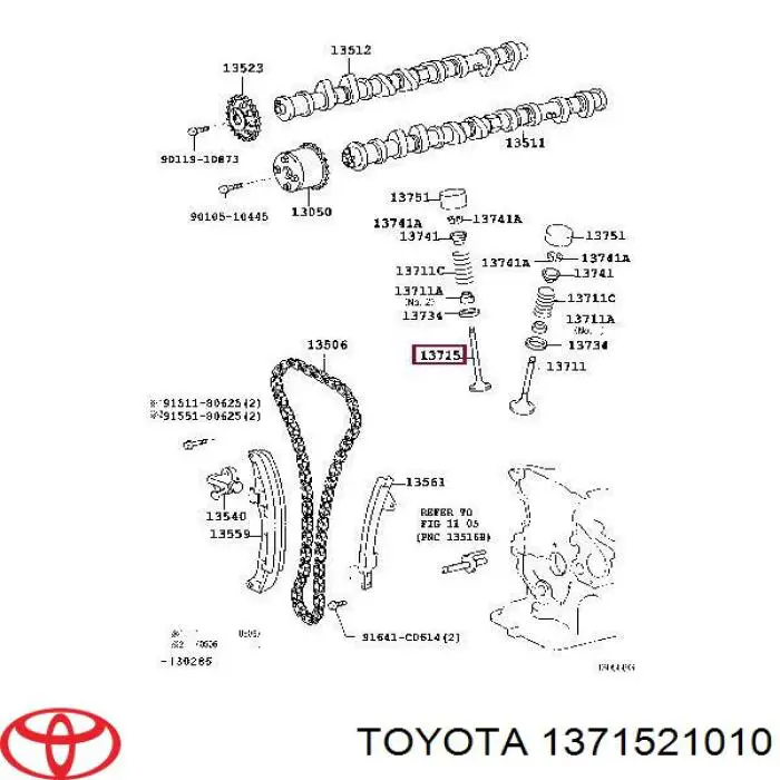 Compre 1371521010 Toyota Válvula de escape