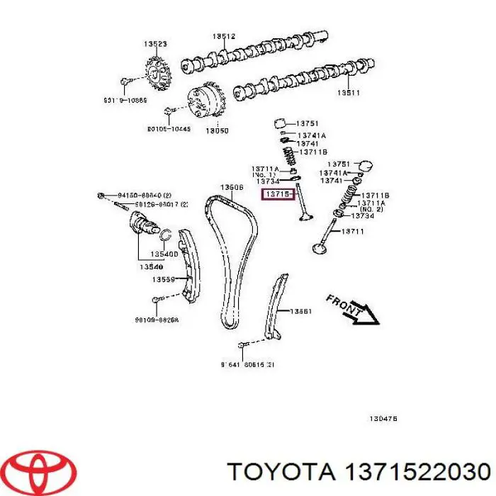 Compre 1371522030 Toyota Válvula de escape