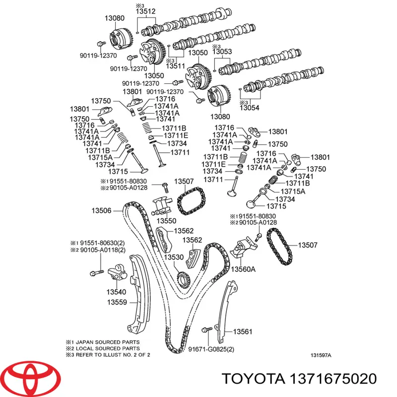 Bucim de válvula (coletor de óleo), admissão/escape Toyota 1371675020 preço, a partir de 2,13 USD