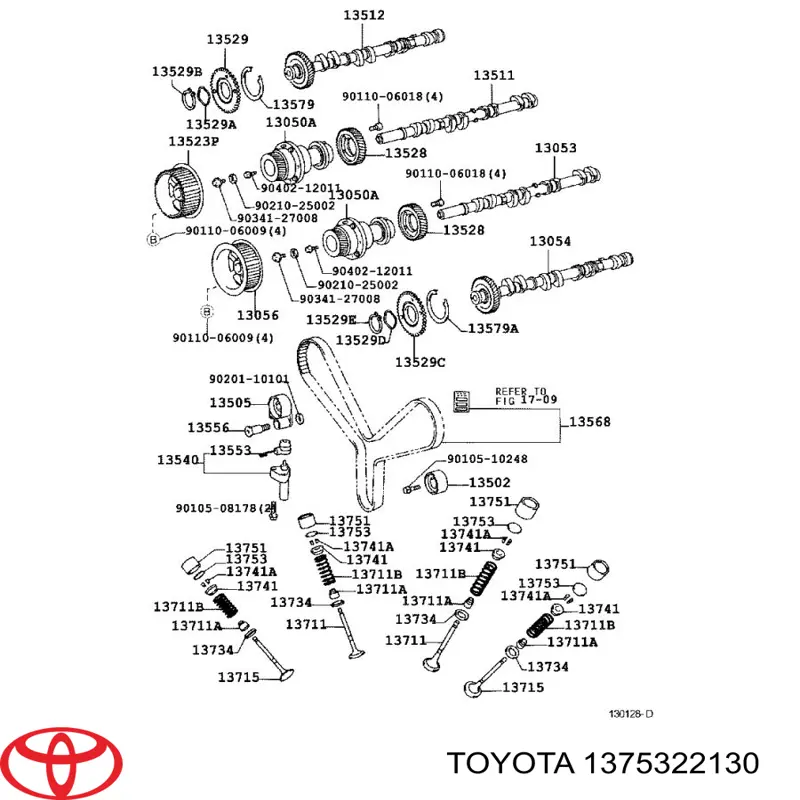 1375322130 Toyota Arruela de regulação