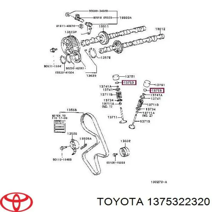 1375322320 Toyota Arruela de regulação