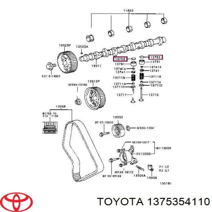 Compre 1375354110 Toyota Arruela de regulação