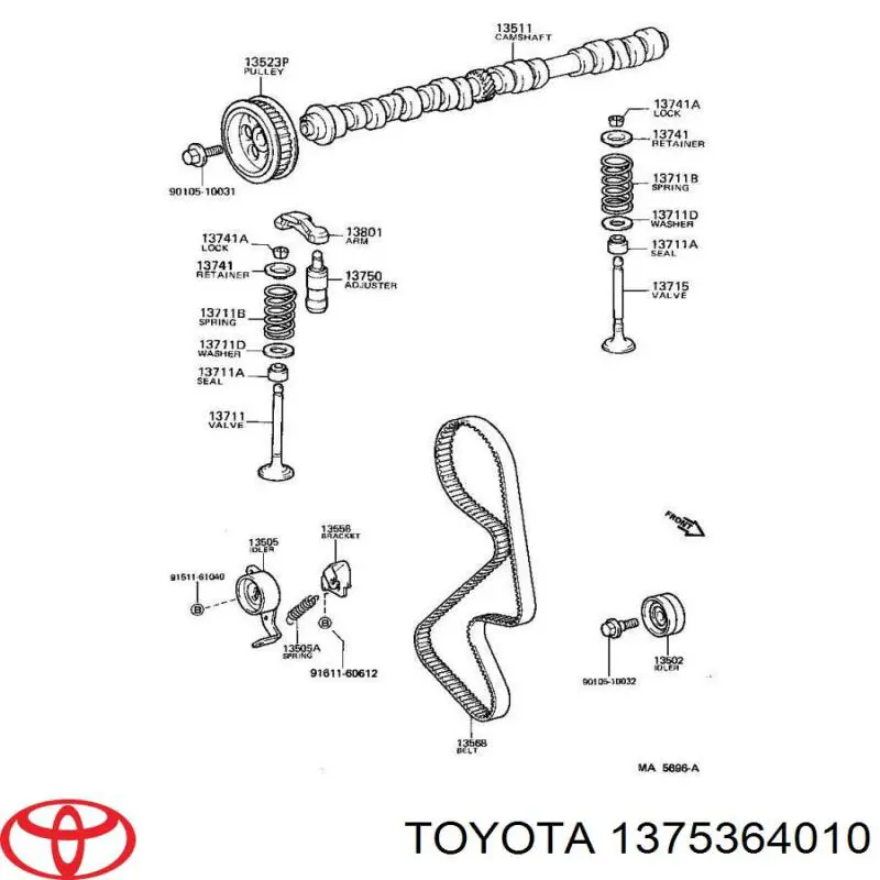 Arruela de regulação Toyota 1375364010 preço, a partir de 11,59 USD