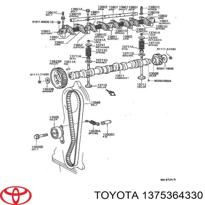 Arruela de regulação Toyota 1375364330 preço, a partir de 11,59 USD