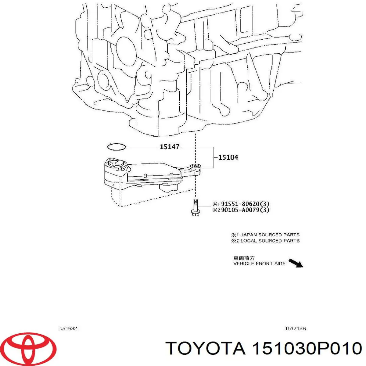 Kit de reparação da bomba de óleo Toyota 151030P010 preço, a partir de 47,40 USD