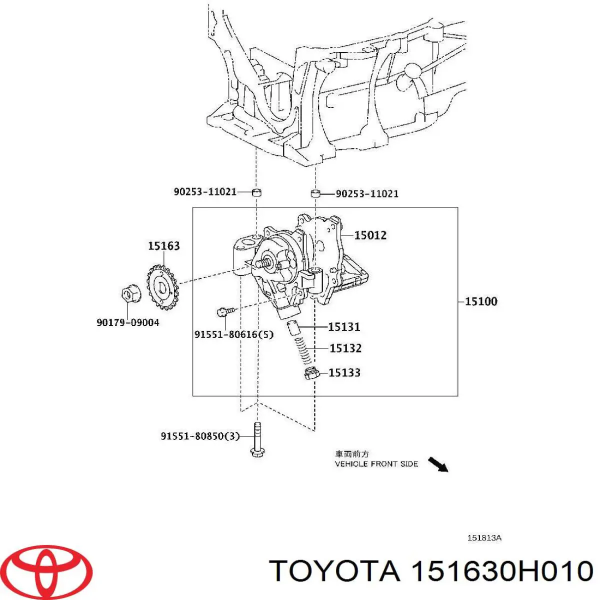 Roda dentada de bomba de óleo Toyota 151630H010 preço, a partir de 5,01 USD