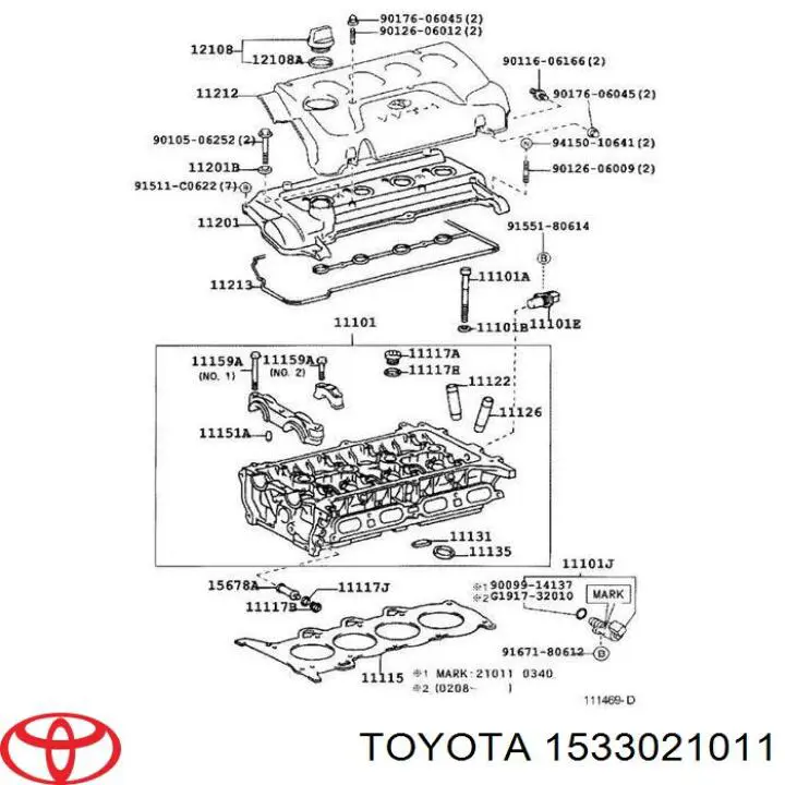 Compre 1533021011 Toyota Regulador das fases de distribuição de gás