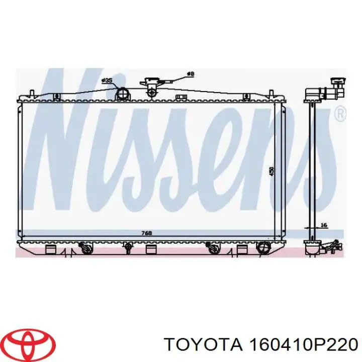 Radiador de esfriamento de motor Toyota 160410P220 preço, a partir de 80,61 USD