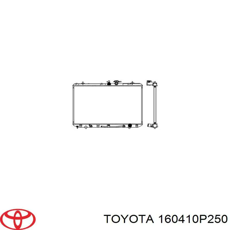 Radiador de esfriamento de motor 1604131551 Toyota