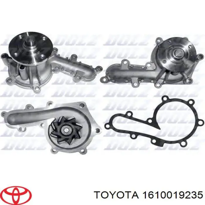 Compre 1610019235 Toyota Bomba de água (bomba) de esfriamento