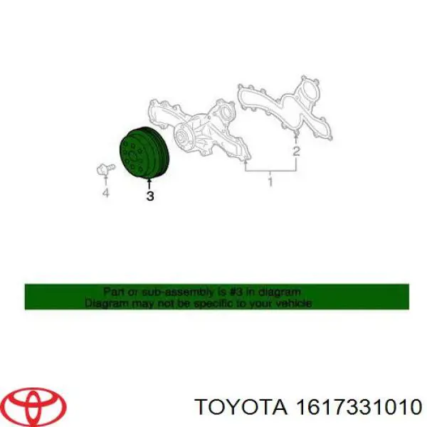 Polia da bomba de água Toyota Camry VII V50