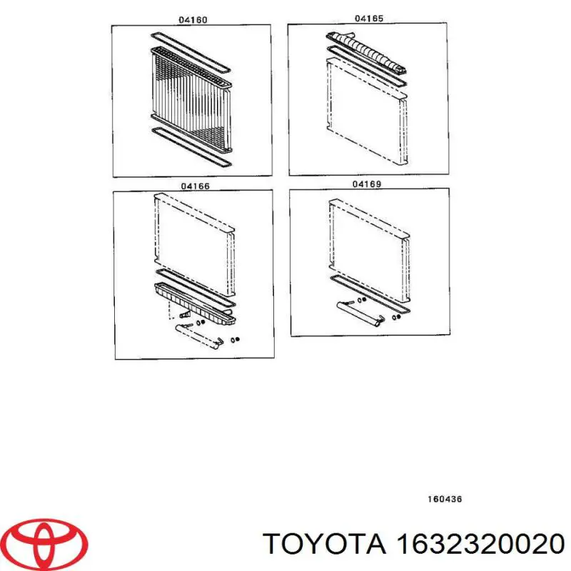 1632320020 Toyota Caixa do termostato