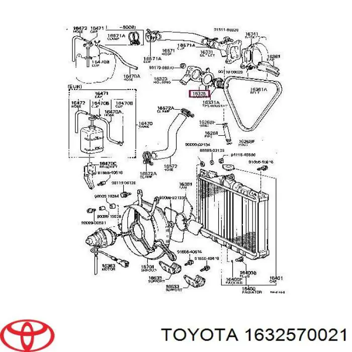 Compre Vedante de termostato Toyota Tercel 