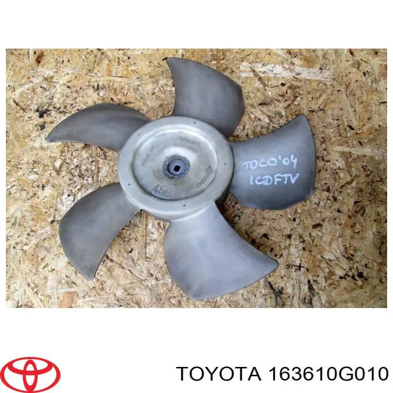 163610G010 Toyota Ventilador (roda de aletas) do radiador de esfriamento esquerdo