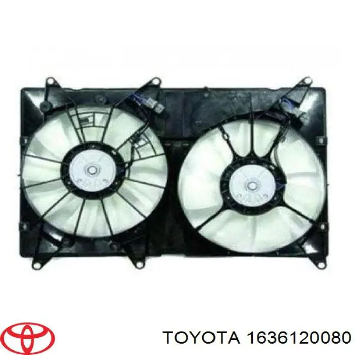 Ventilador (roda de aletas) do radiador de esfriamento direito Toyota 1636120080 preço, a partir de 196,81 USD