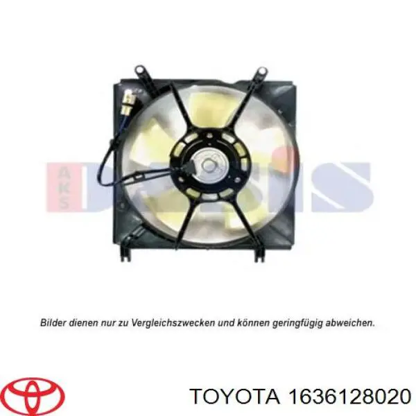 Ventilador (roda de aletas) do radiador de esfriamento esquerdo Toyota 1636128020 preço, a partir de 67,05 USD