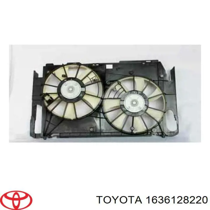 Compre 1636128220 Toyota Ventilador (roda de aletas) do radiador de esfriamento esquerdo