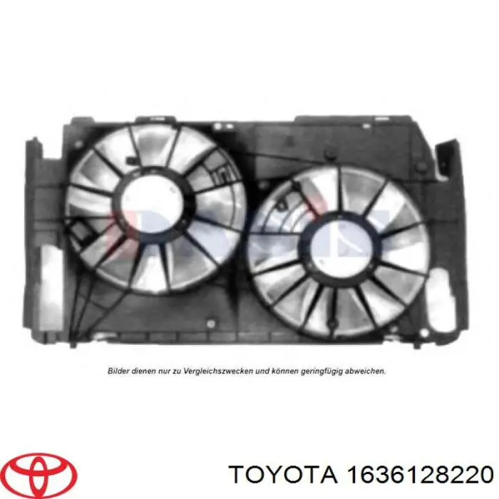 Ventilador (roda de aletas) do radiador de esfriamento esquerdo Toyota 1636128220 preço, a partir de 70,12 USD
