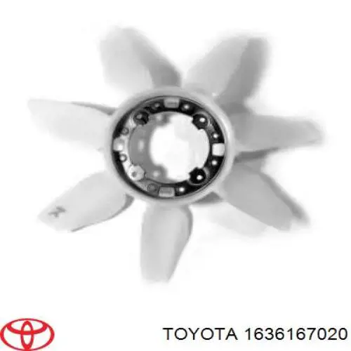1636167020 Toyota Ventilador (roda de aletas) do radiador de esfriamento
