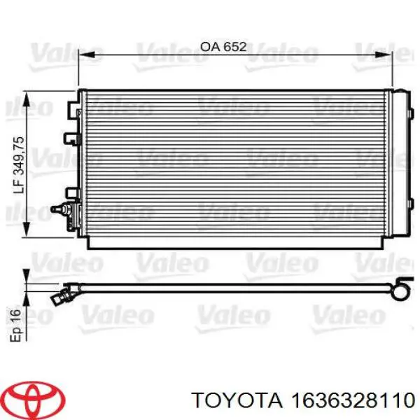 1636328110 Toyota Motor de ventilador do sistema de esfriamento