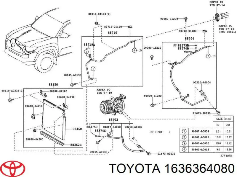Motor de ventilador de aparelho de ar condicionado Toyota 1636364080 preço, a partir de 64,50 USD