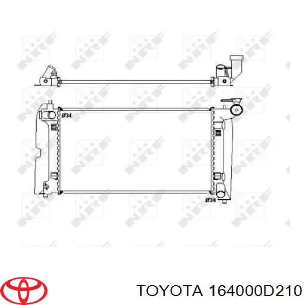 Radiador de esfriamento de motor Toyota 164000D210 preço, a partir de 76,40 USD