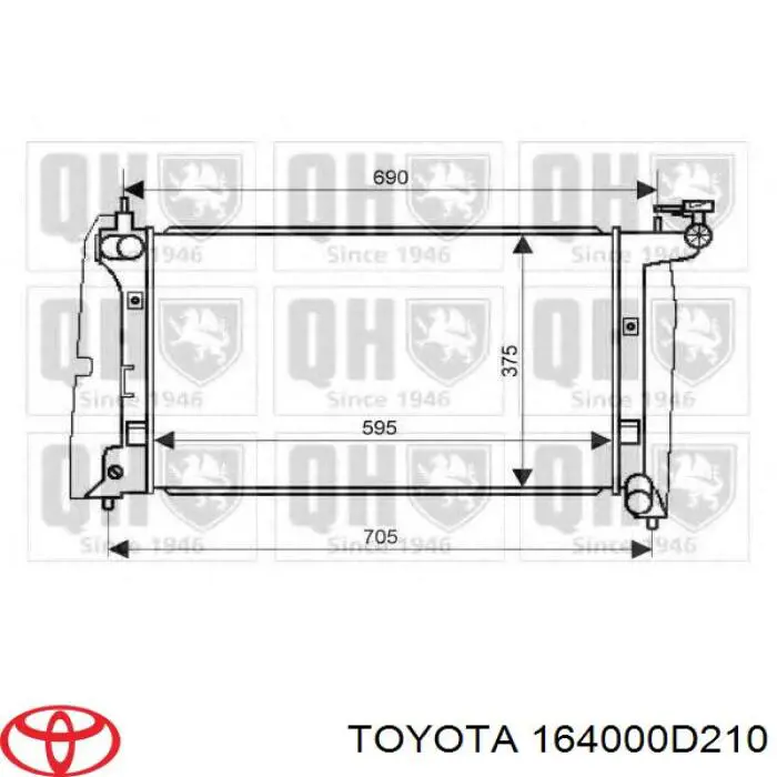 Compre 164000D210 Toyota Radiador de esfriamento de motor