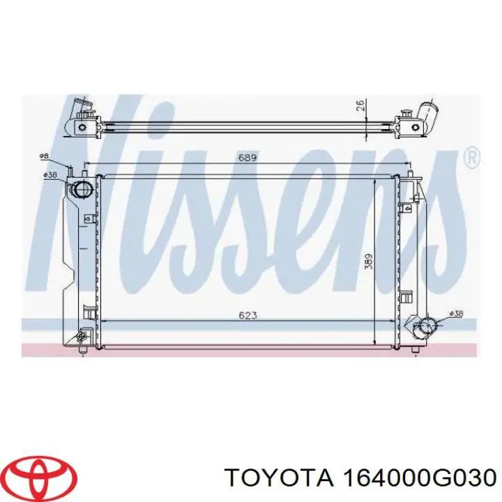 Radiador de esfriamento de motor Toyota 164000G030 preço, a partir de 123,37 USD