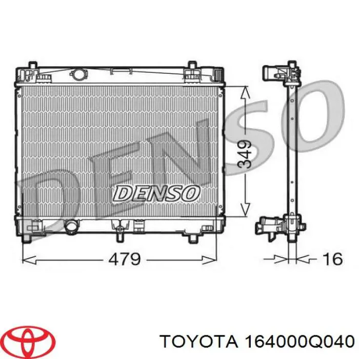 Radiador de esfriamento de motor Toyota 164000Q040 preço, a partir de 104,04 USD