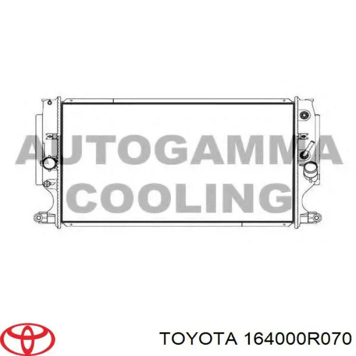 164000R070 Toyota Radiador de esfriamento de motor