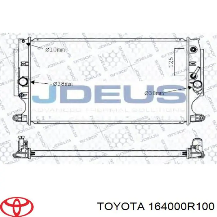 Radiador de esfriamento de motor 164000R070 Toyota