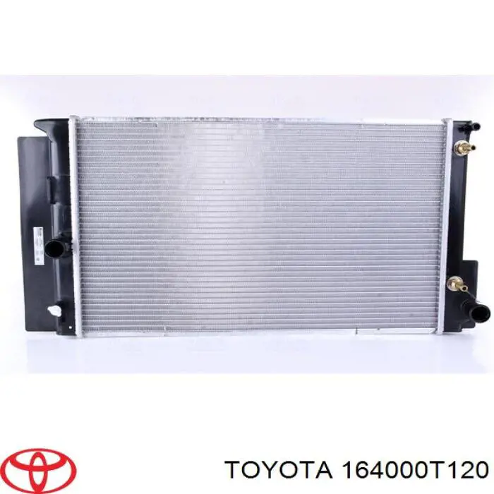 164000T120 Toyota Radiador de esfriamento de motor